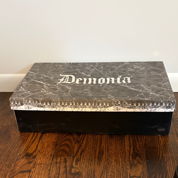 Demonia Black Platform Buckle Boots Size 8 - Picture 6 of 9